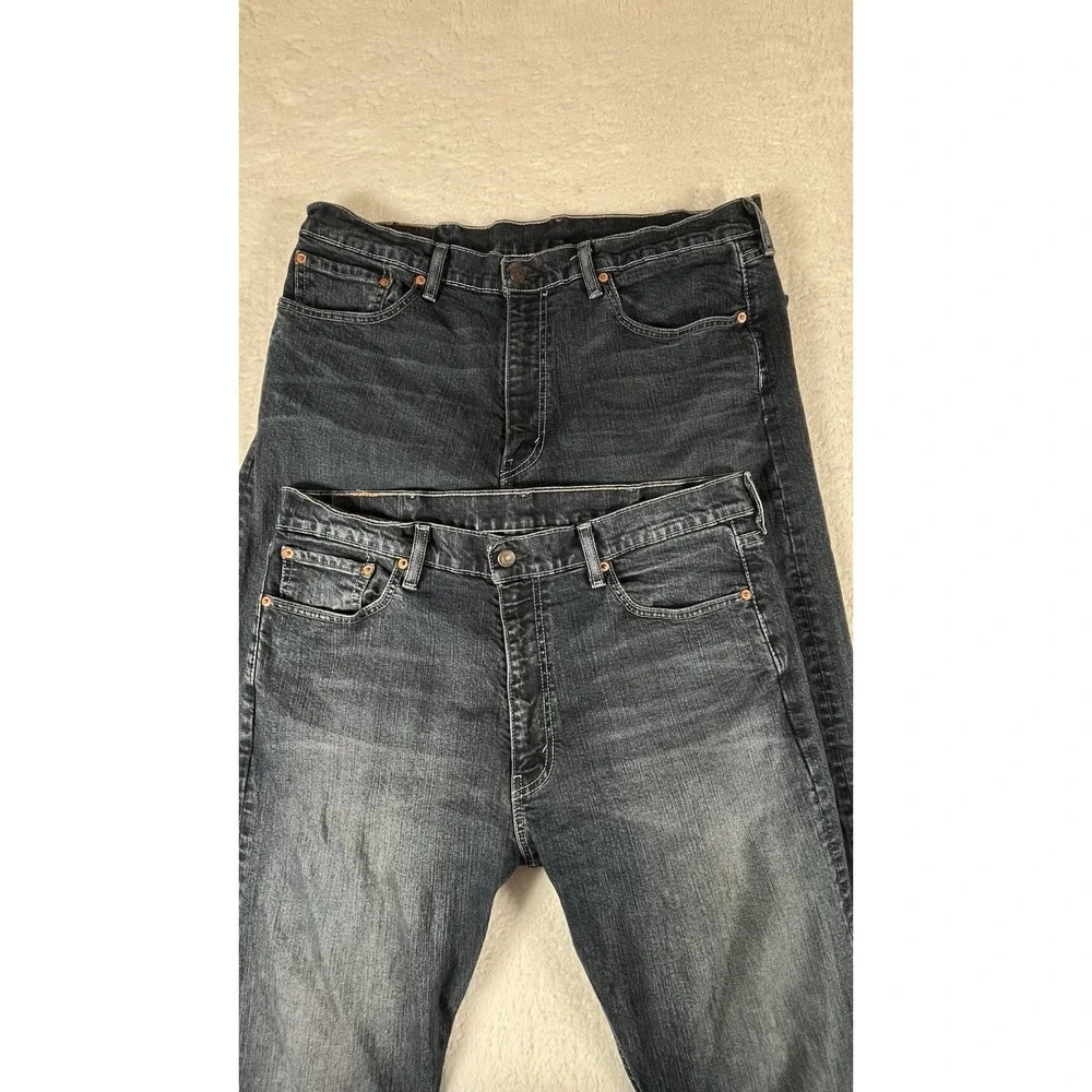 Levis 505 Straight Leg Stretch Dark Wash Jeans Bundle Men's Sz 38x32 (38x31)